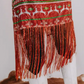 MK148 Ugly Sweater Christmas Sequin Fringe Duster