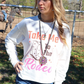 MK309 Take Me to the Rodeo Light Weight Sweatshirt - White