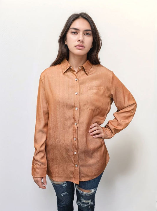 MK767 Pearl Snap Button Down Shirt