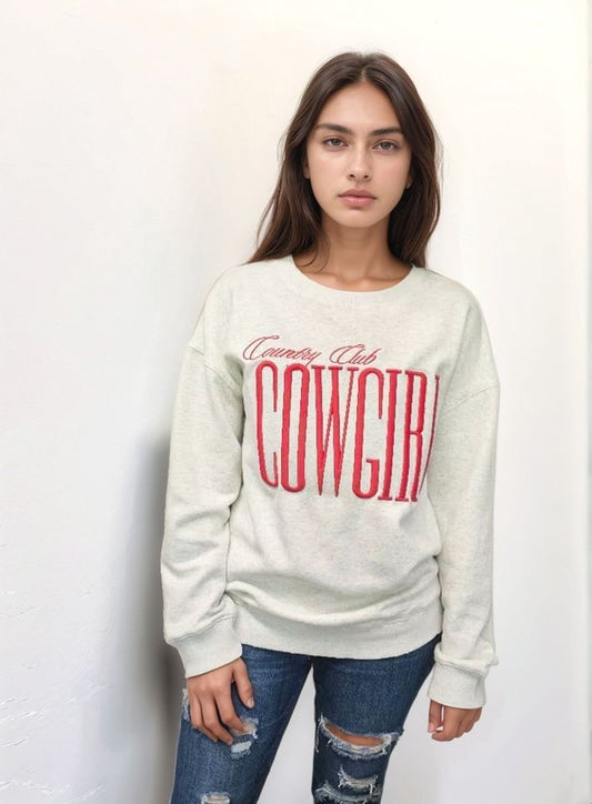 MK779 Country Club Cowgirl Fleece Sweatshirt