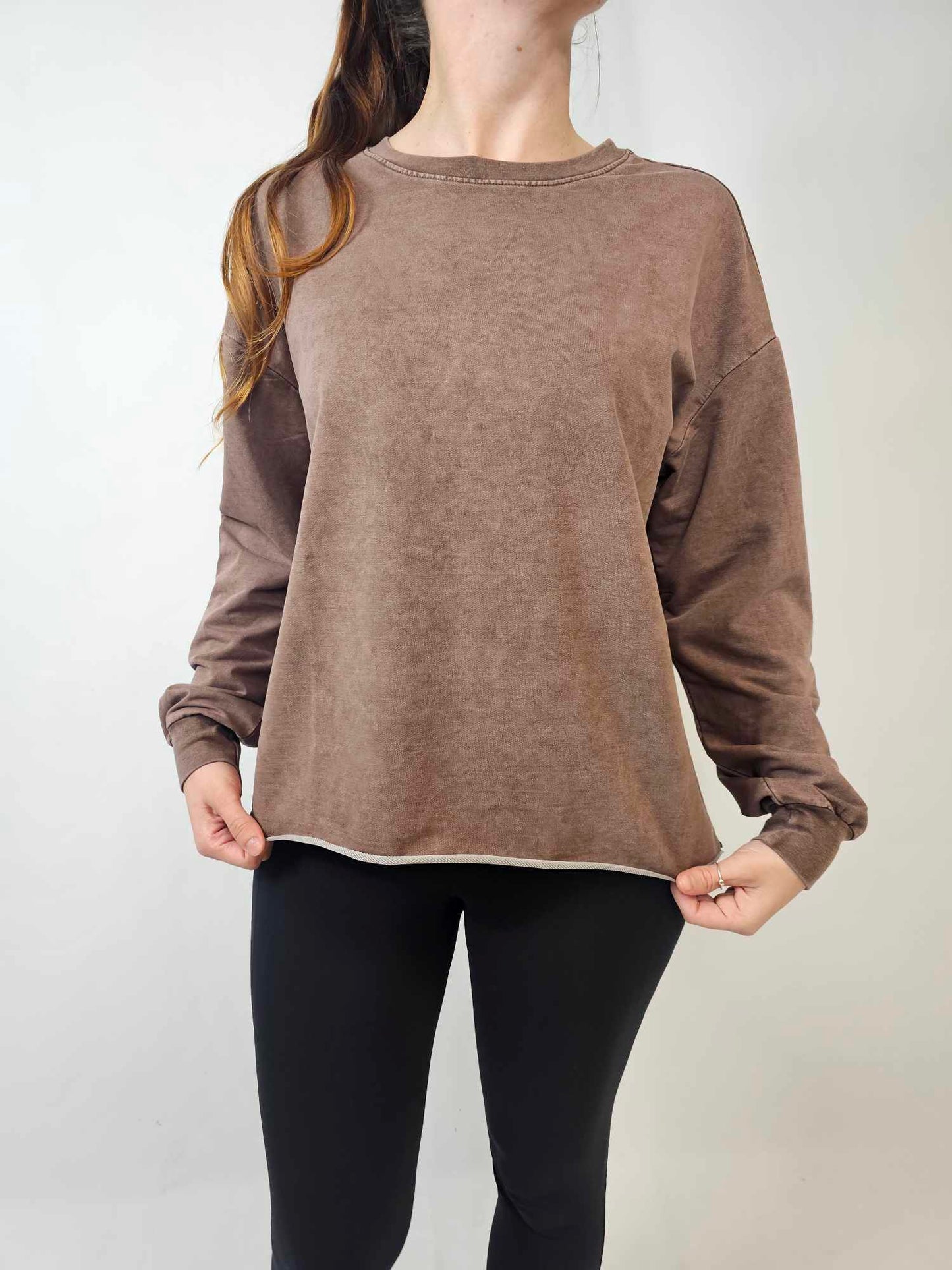 MK584 Long Sleeve Sweatshirt -Rust Brown