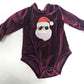 MK145 Baby Santa Velvet Onesie - Black