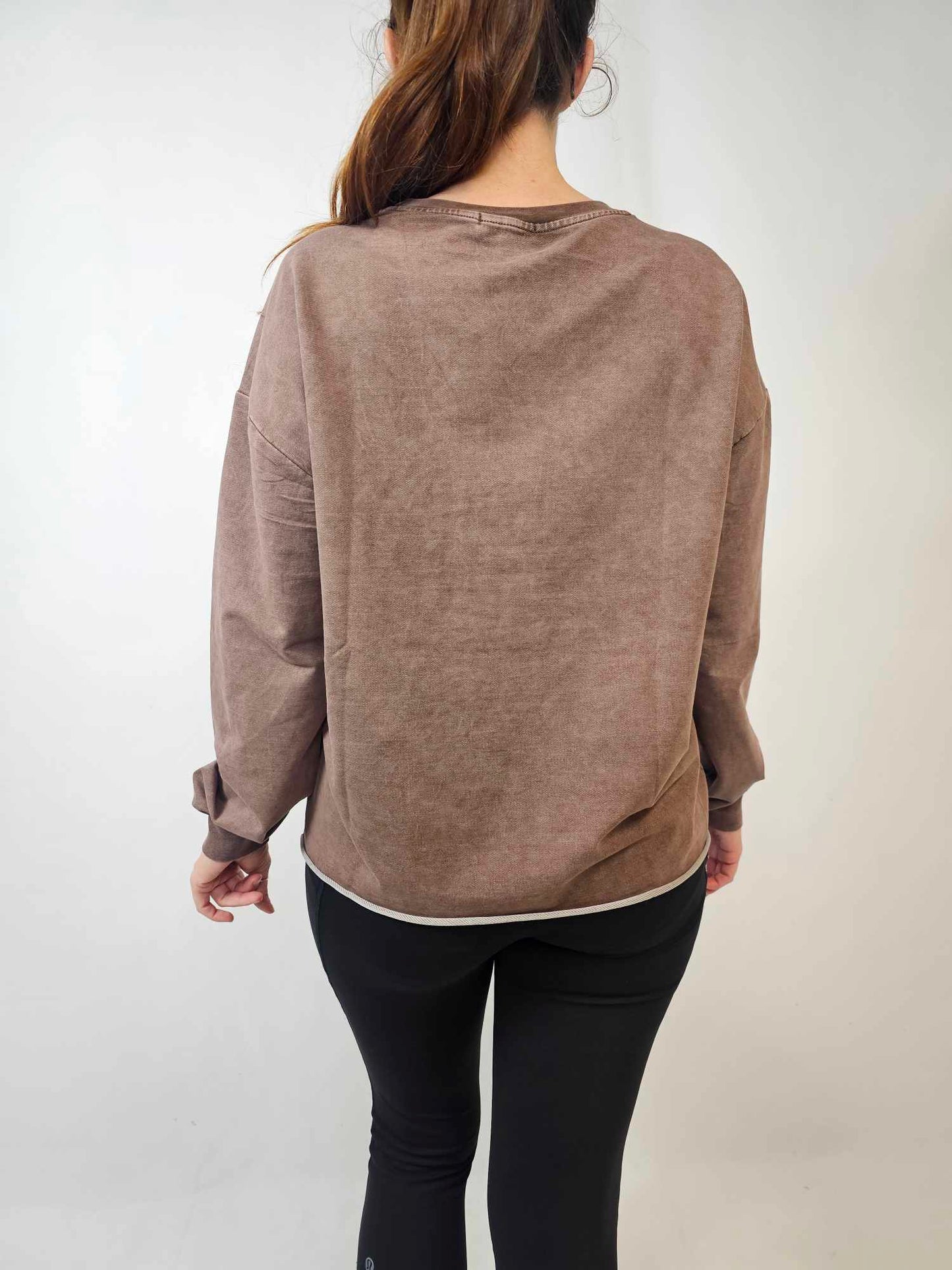 MK584 Long Sleeve Sweatshirt -Rust Brown