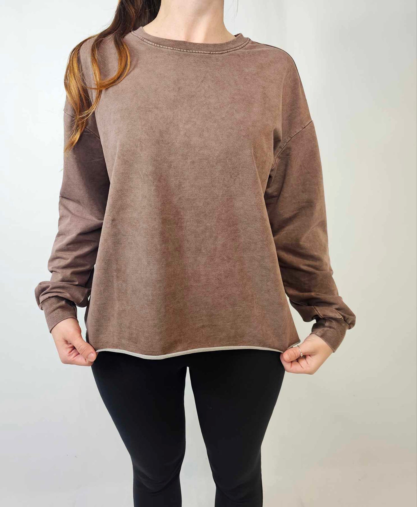 MK584 Long Sleeve Sweatshirt -Rust Brown